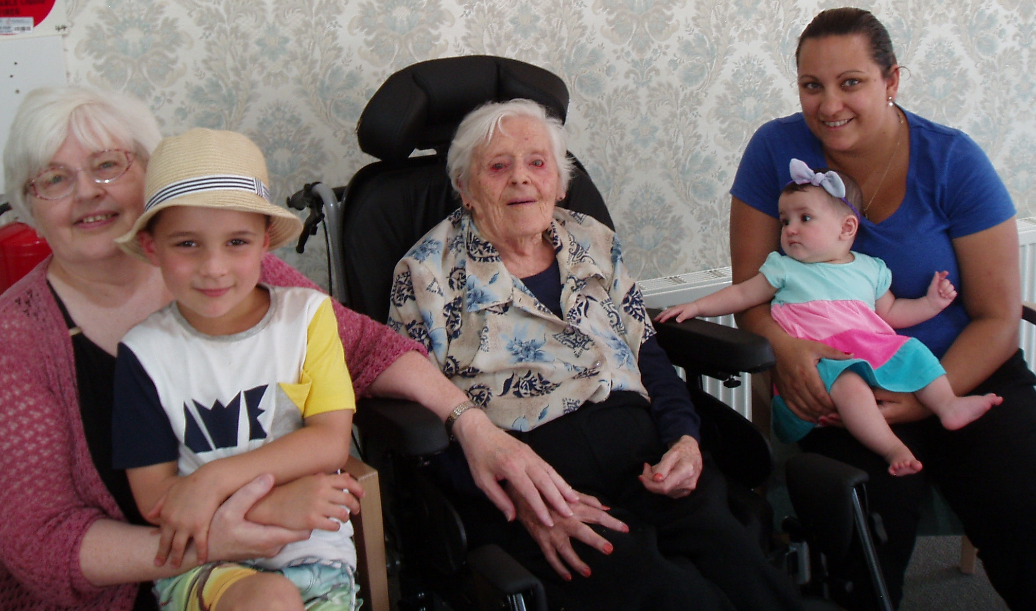 Mum with me, Cassie, Josh & Ella