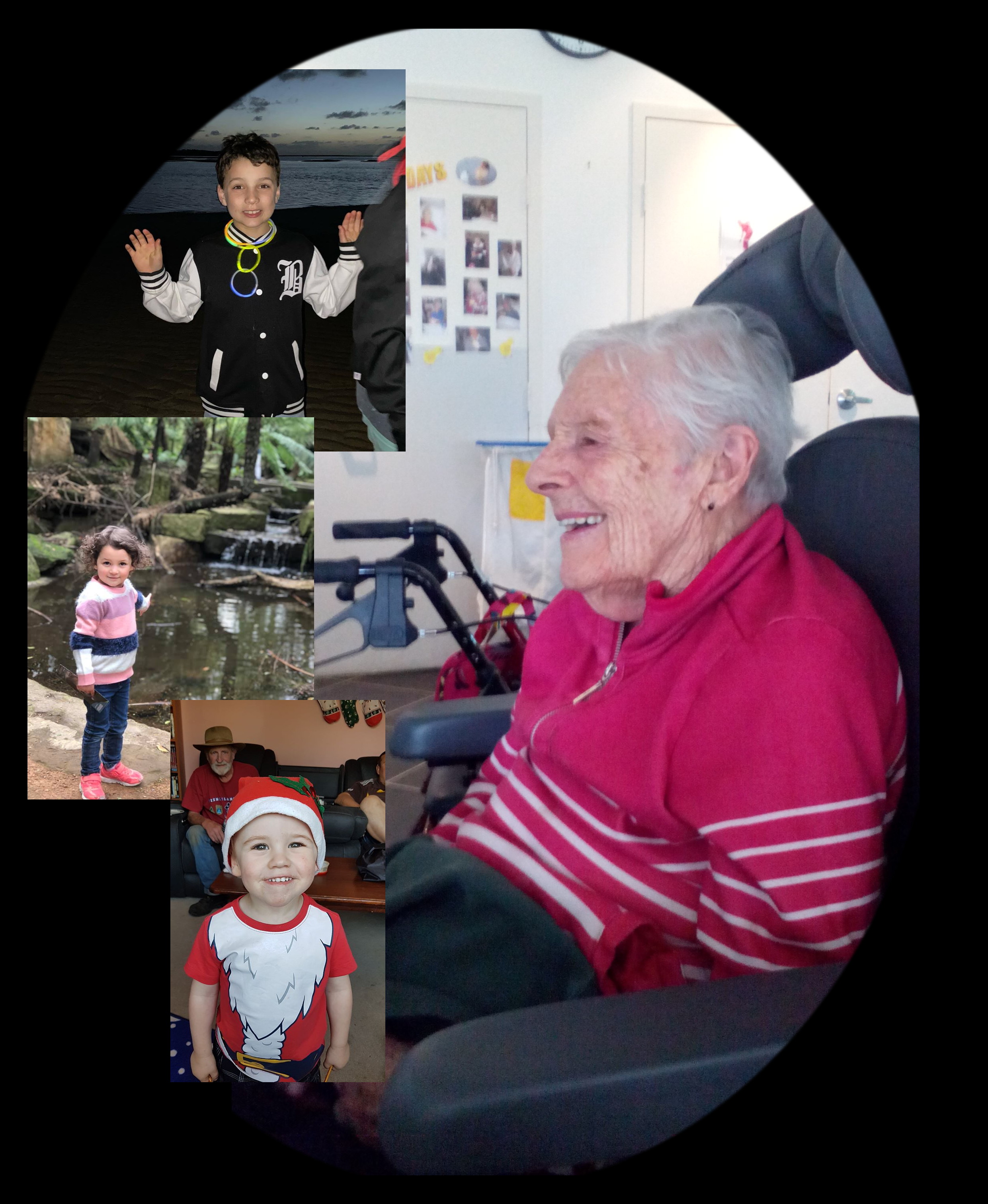 Dot with her Great Grandchildren